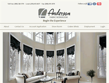 Tablet Screenshot of andersonfabrics.com